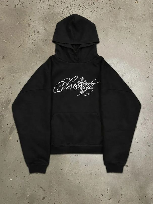DIY Street Style Women's Skull Print Loose Casual Hooded Sweatshirt Autumn Winter Y2K Fashion_ecoleips.com