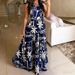 Women's Flowy Printed Maxi Dress With Adjustable Straps – Stylish & Comfortable For Vacation & Daily Wear_ecoleips.com