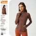 Slim-Fit Performance Yoga Jacket For Women – Breathable Milk Silk Pullover With Stretch Comfort (9 Colors, Full-Zip Design)_ecoleips.com
