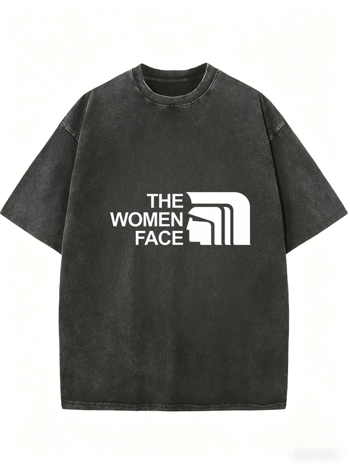 Women's Vintage Washed T-Shirt, Casual Oversized Short Sleeve Crew Neck Summer Top_ecoleips.com