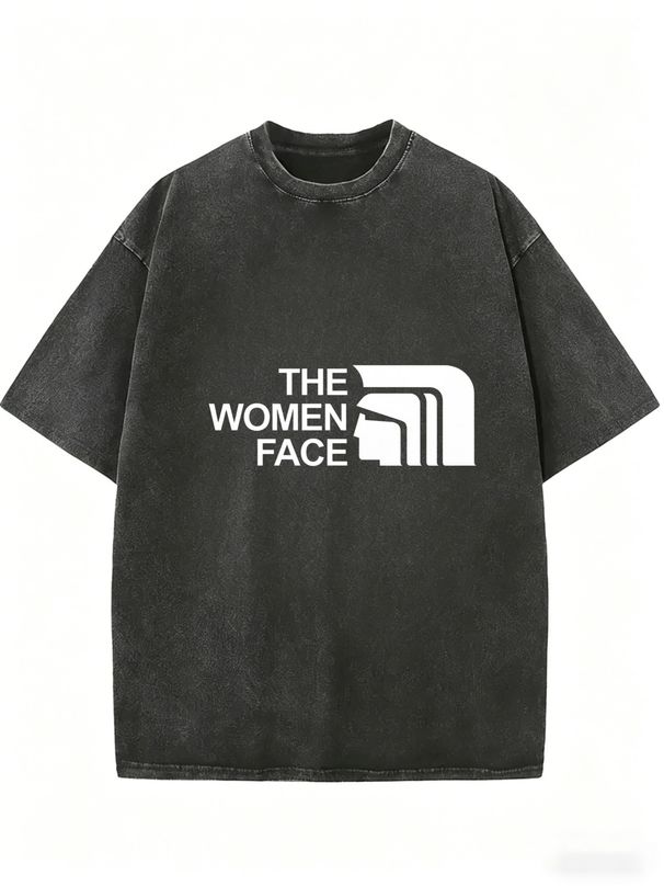 Women's Vintage Washed T-Shirt, Casual Oversized Short Sleeve Crew Neck Summer Top_ecoleips.com