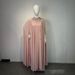 Pink Chiffon Rhinestone Embellished Cape Style Dress Heavy Duty Loose Fitting Long Robe Elegant Formal Wear for Women_ecoleips.com