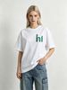 Women’s Oversized T-Shirt Cute Hi Letter Graphic Casual Loose Short Sleeve Streetwear Top_ecoleips.com
