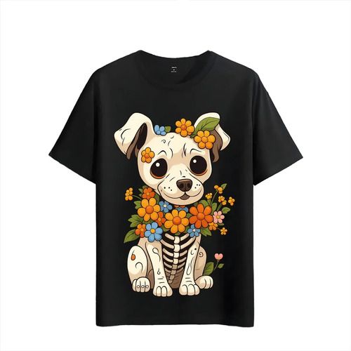 Women's T-Shirts Tshirt Muscle Freaks Skull Dog Style Day Of The Dead_ecoleips.com