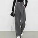 Women's Clothing Lazy Style High End Suit Pants High Waist Loose Wide Leg Pants Fashionable Simple Casual Straight Pants_ecoleips.com
