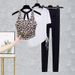 Women's Clothing Yoga Suit Quick Drying Tight Fitness Suit With Chest Pad Casual Sports Sexy Leopard Print Yoga Suit_ecoleips.com