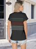 Womens Summer Tops Short Dolman Sleeve Crew Neck Striped Shirts Spring 2026 Fashion Beach Vacation Clothing_ecoleips.com