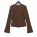 Fashion Versatile Crew Neck Pleated Knitted Sweater_ecoleips.com