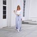Women's Vintage Side Stripe Color Block Wide Leg Sweatpants – Loose Fit Slimming Casual Sport Pants For Spring 2026_ecoleips.com