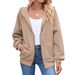 Women's Clothing Zip-Up Hooded Sweatshirt With Pockets - Casual Long Sleeve Pullover For Fall & Winter_ecoleips.com