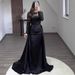 Women's Clothing Women's Banquet Long Sleeved Temperament Socialite Annual Meeting Host Aura Queen Sequined Evening Dress_ecoleips.com