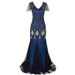 K Retro Sequin Dress Evening Gown For Women, Plus Size Long Party Dress_ecoleips.com