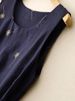 Casual Style Women's Summer Sleeveless A-Line Dress Linen Fabric Floral Print Gathered Waist Slimming Vest Skirt Single Piece_ecoleips.com