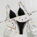 Women's Clothing Triangle Two Piece Swimsuit Bikini Sexy Polyester Spring/Summer/Autumn_ecoleips.com
