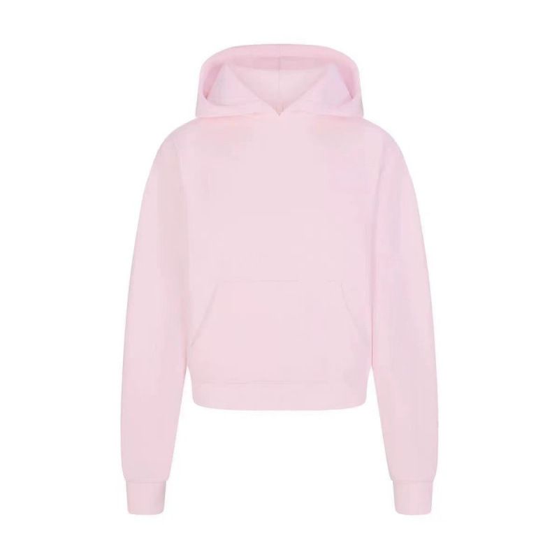 Skims Women's Cotton Fleece Hooded Sweatshirt And Kangaroo Neck Sweatpants Casual Set Custom Orders Start from One Piece_ecoleips.com