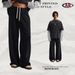 Aria Basics Autumn Winter New Trendy Brand European American Style Snowflake Loose Long Pants Men Washed Vintage Patchwork Casual_ecoleips.com