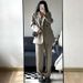 girl Fashion Casual Blazer Women's 2025 Spring Autumn New Korean Style Loose Slimming Two-Piece Suit Set_ecoleips.com