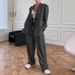 Women's Clothing Foreign Trade New Autumn And Winter Fashion Trend Women's Lapel Cardigan Suit Casual Elastic Pants Suit_ecoleips.com