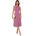 2026 Women Solid Color Waist Tie Dress, Elegant Slim Fit Formal Party Dress_ecoleips.com