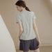 Mesh Splicing Yoga Clothes Women Quick Dry Sports Tops Short Sleeve Slim Running Training Summer T-shirt_ecoleips.com