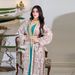 Elegant Embellished Muslim Abaya Dress Set For Women - Long Sleeve Flowing Maxi Dress With Crystal Rhinestones, Lightweight & Breathable, S-Xxl_ecoleips.com