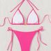 Women's Clothing Solid Color Strap Backless Sexy Split Swimsuit Bikini Bikini_ecoleips.com