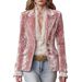 2025 European And American Women's Independent Station Ins Lapel Long Sleeve Fashion Slim Fit Suit Pocket Jacket_ecoleips.com