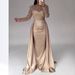 Women's Clothing Women's Banquet Long Sleeved Temperament Socialite Annual Meeting Host Aura Queen Sequined Evening Dress_ecoleips.com