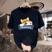 New Cotton Fashion Sense Printing Short-sleeved T-shirt Unisex Men Summer Tide Loose Hundred Tops_ecoleips.com