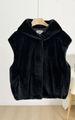 Spring Hooded Faux Mink Vest – Lightweight Zip-Up Jacket With Pockets (One Size, Army Green/Black/Beige & More)_ecoleips.com
