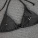 New Black Bikini Three Piece Swimsuit Style Sexy Low Waisted Thong Two Piece Tie On Women's Clothing_ecoleips.com