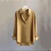 Women's Clothing New Women's Acetate Satin Satin Shirt Korean High-end Design Niche Temperament_ecoleips.com
