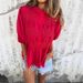 Women's Clothing Summer New Solid Color Round Neck Button Casual Fashion Short Sleeved Shirt_ecoleips.com
