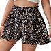Women's Elegant Slim Waist Abstract Print High Waist Loose Shorts Skirts Pants Spring Summer Trendy Fashion_ecoleips.com