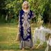 Cross-Border European And American New Women's Printed Middle Eastern Plus Size Loose Robe Beach Vacation Dress_ecoleips.com