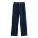 Women's Casual Linen-Blend Shirt & Pants Set – Relaxed Streetwear Outfit For Spring & Fall_ecoleips.com