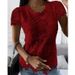 Summer Women's Lace Short-Sleeved Top Casual Elegant Fashion American Style Linen Cotton Polyester Blouse For Ladies_ecoleips.com