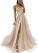 Suspender Evening Dress Cross Border New Style Birthday Party Little Sister Party Evening Dress High Waist Slim Side Slit Dress_ecoleips.com