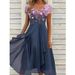 Summer New Urban Casual Fashion Women's Chiffon Stitching Dress Casual Women's Clothing Spring Autumn Dresses For Women_ecoleips.com