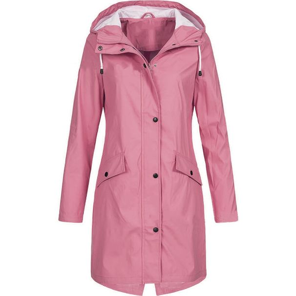 Women's Waterproof Windbreaker Jacket, Lightweight Hooded Raincoat For Hiking, Outdoor Activities, And Daily Wear_ecoleips.com