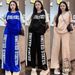 Women's Fashion Summer Set Loose Color Blocked Short Sleeve Letter Print Wide Leg Pants Casual Two-Piece Outfit_ecoleips.com