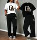 2026 Plus Size Women's Clothing DR Bear 2026 New Men's And Women's Simple Casual Sports Suit: Popular And Versatile Crew Neck T Shirt + Sweatpants_ecoleips.com