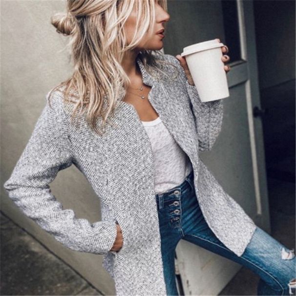 Women's Clothing Women's Thick Woolen Coat European American Style Autumn Winter Street Style Long Sleeve For Formal & Casual For Women_ecoleips.com