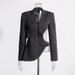 2025s Beware Of Asymmetrical Small 2025 New Model With Niche Design, Hollowed Out Waist Revealing Slimming Suit Jacket_ecoleips.com