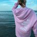 Women's Hooded Pullover Top Drop Shoulder Sleeve Retro Letter Print New Export Style European Size XS 5X_ecoleips.com