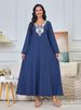 Modest Abaya Dress/Muslim Dress Women 2-Piece Casual Long Sleeve Sweater & Skirt Set - Soft V-Neck Knit Cardigan & Flowy Skirt Combo(S/M/L)_ecoleips.com