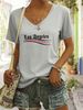 Women's Printed Short-Sleeve Tee - Breathable Round Neck Top For Spring & Summer Style-F_ecoleips.com