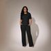Women's 2-Piece Waffle Knit Lounge Set Short Sleeve Top And Pants Comfort Casual Outfit Versatile Day-To-Night Wear_ecoleips.com