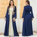 3189 New Autumn And Winter Women's Fashion Outfit Foreign Trade Two-piece Long Long-sleeved Dress_ecoleips.com