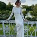 European And American Best-selling Women's Clothing 2025 Early Autumn New Fashion Slim-fit Pleated Elegant Round-neck_ecoleips.com